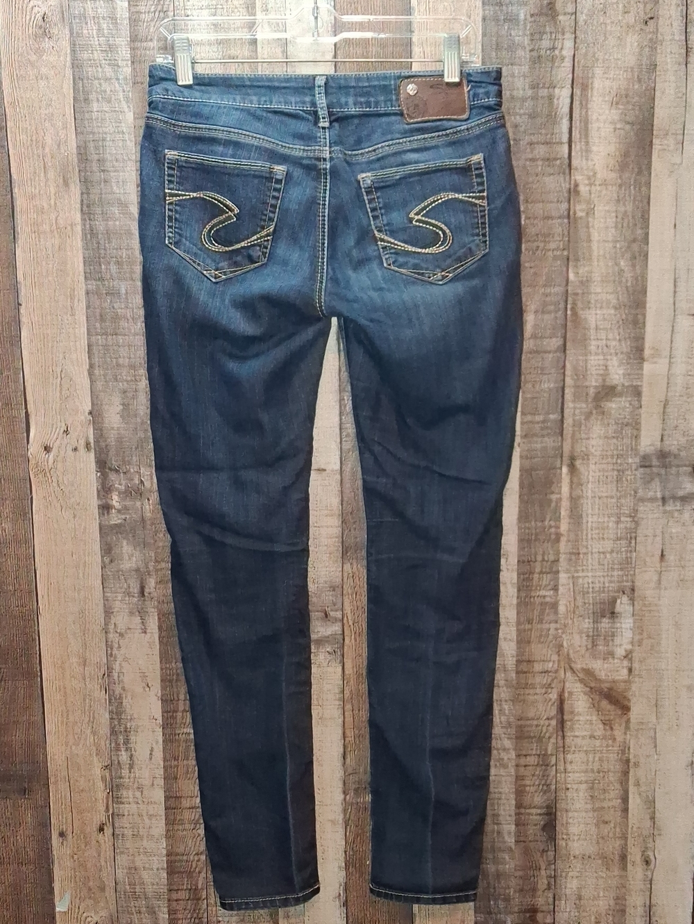 Women's Silver Jeans with Contrast Stitching Suki Jegging Size 28 Lightweight
